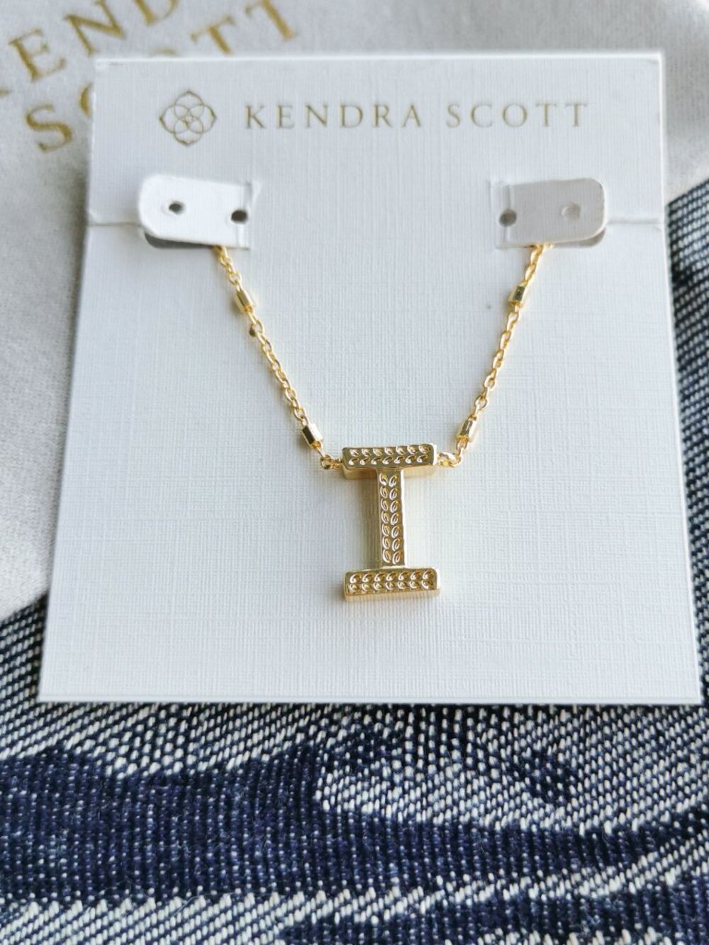 Kendra Scott Gold I Pendant Necklace - Letter